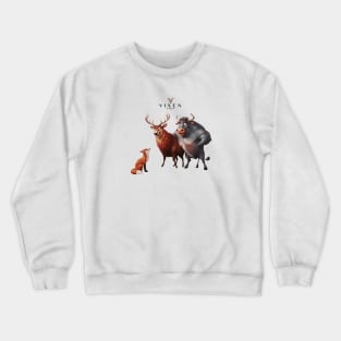 Vixen Toon Vixen Stag and Bull Crewneck Sweatshirt